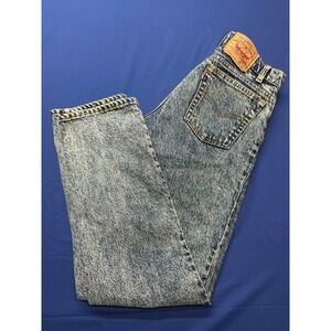 Vtg 80s 90s Levis 506 0520 Sz 31x32‎ Distressed Acid Wash Straight Leg Jeans USA